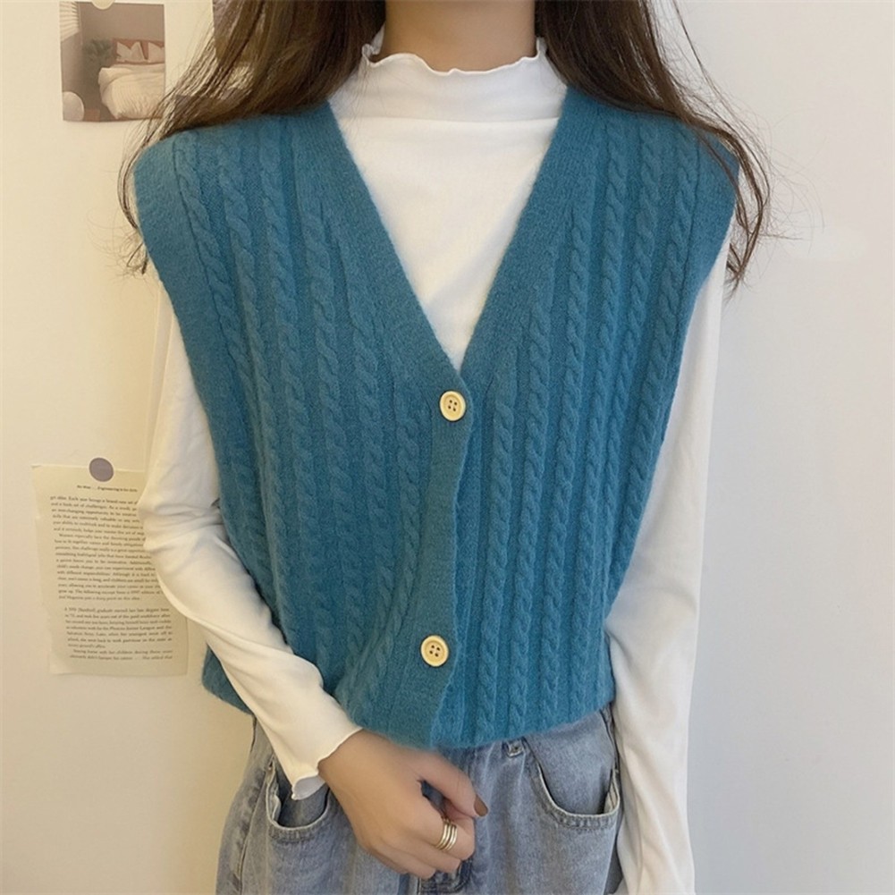 Womens Classic Fit Knit Vest with Trendy Candy Color Options Available - Picture 31 of 38
