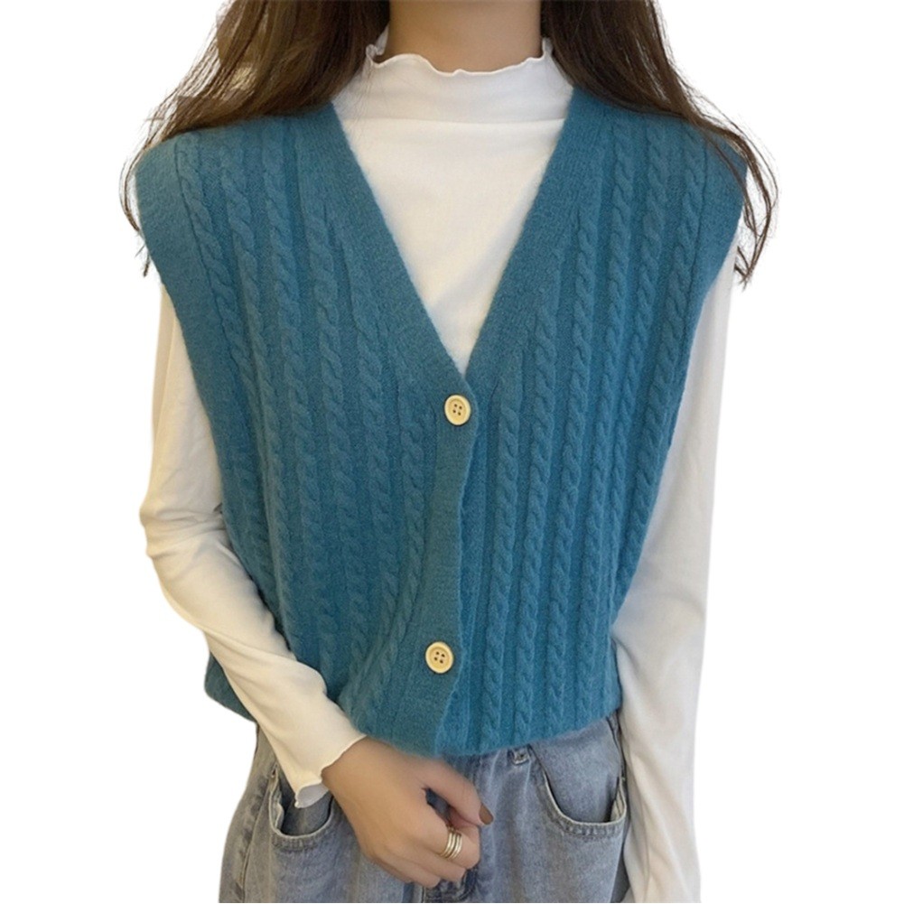Womens Classic Fit Knit Vest with Trendy Candy Color Options Available - Picture 34 of 38