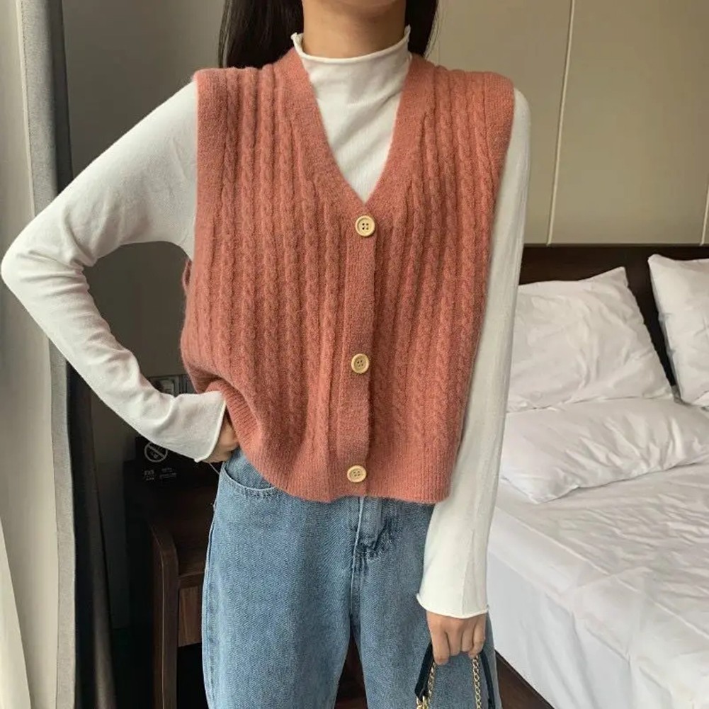 Womens Classic Fit Knit Vest with Trendy Candy Color Options Available - Picture 26 of 38