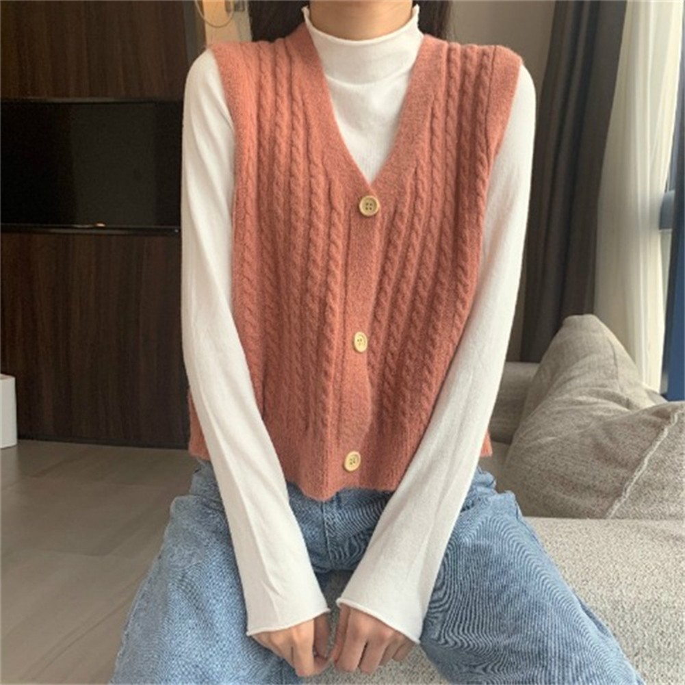 Womens Classic Fit Knit Vest with Trendy Candy Color Options Available - Picture 28 of 38