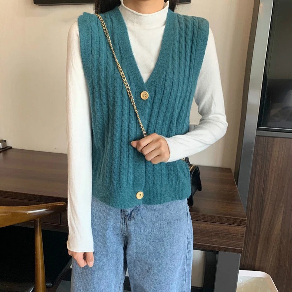 Womens Classic Fit Knit Vest with Trendy Candy Color Options Available - Picture 33 of 38