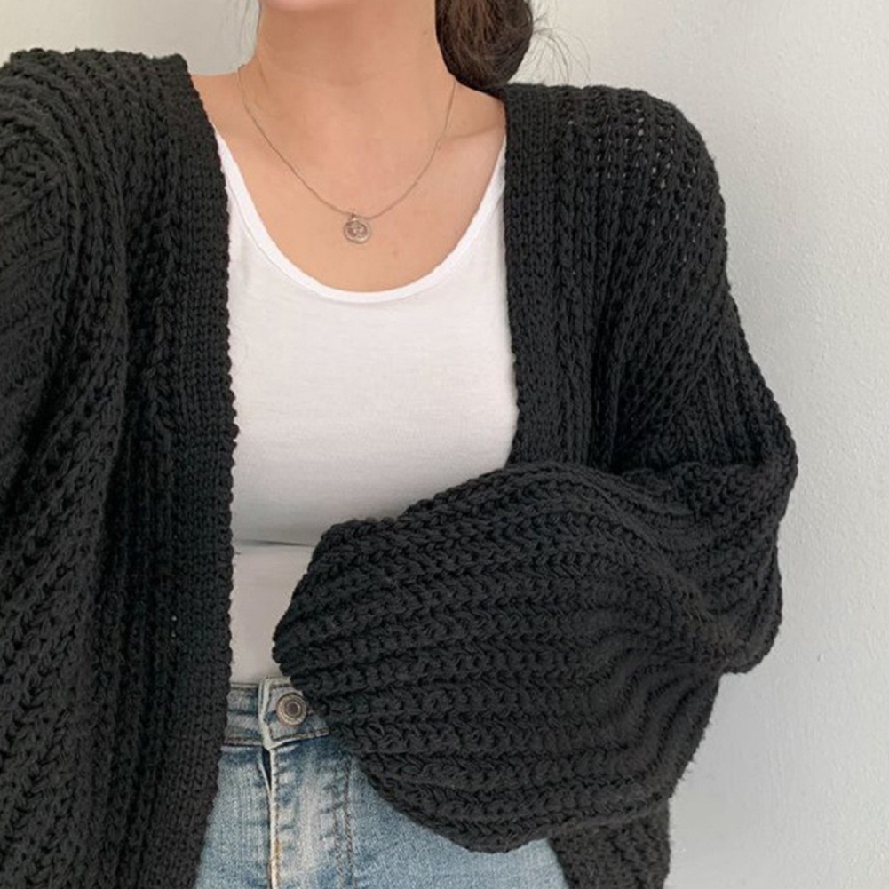 Casual Women's Lantern Cardigan Sweater Perfect for Daily Use in Autumn - Picture 28 of 29
