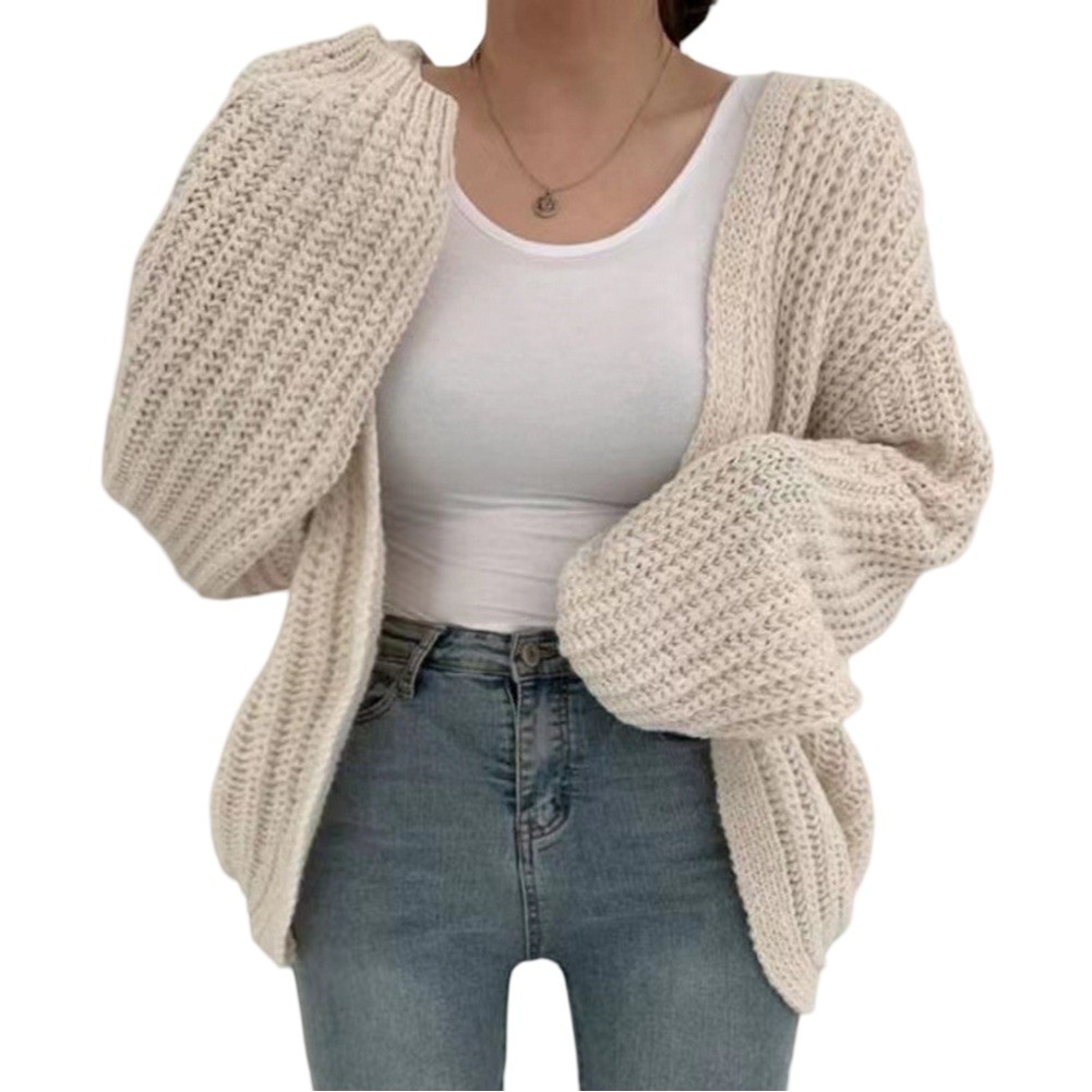 Casual Women's Lantern Cardigan Sweater Perfect for Daily Use in Autumn - Picture 21 of 29