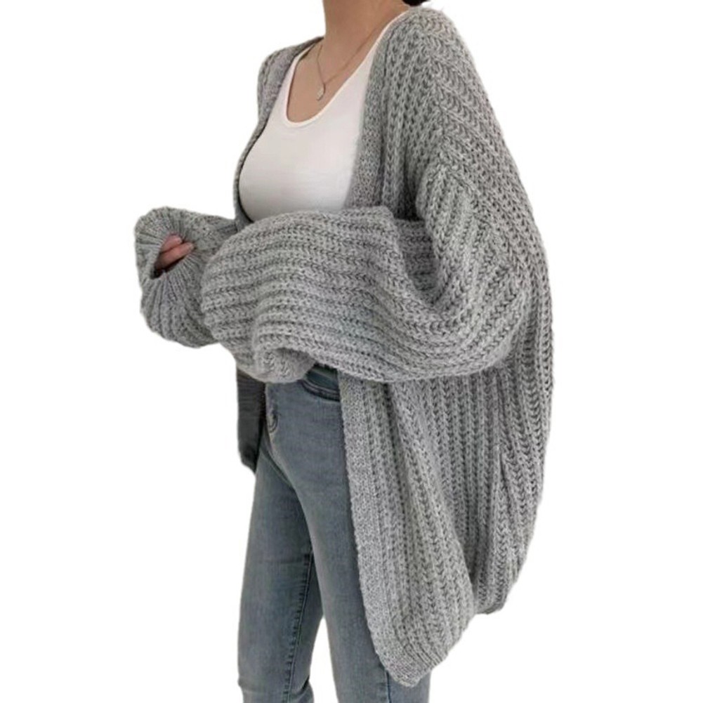 Casual Women's Lantern Cardigan Sweater Perfect for Daily Use in Autumn - Picture 14 of 29