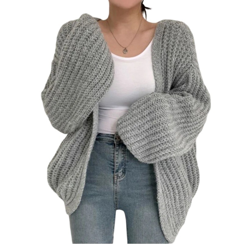 Casual Women's Lantern Cardigan Sweater Perfect for Daily Use in Autumn - Picture 15 of 29