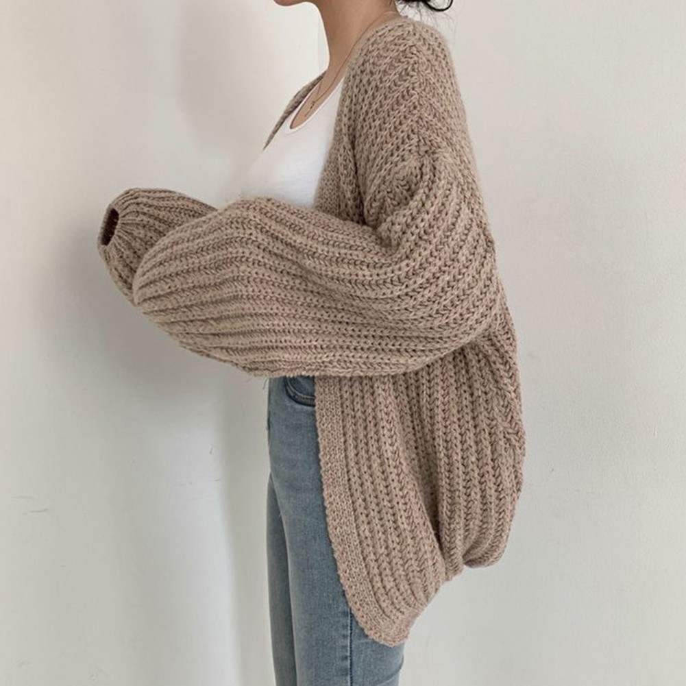 Casual Women's Lantern Cardigan Sweater Perfect for Daily Use in Autumn - Picture 23 of 29