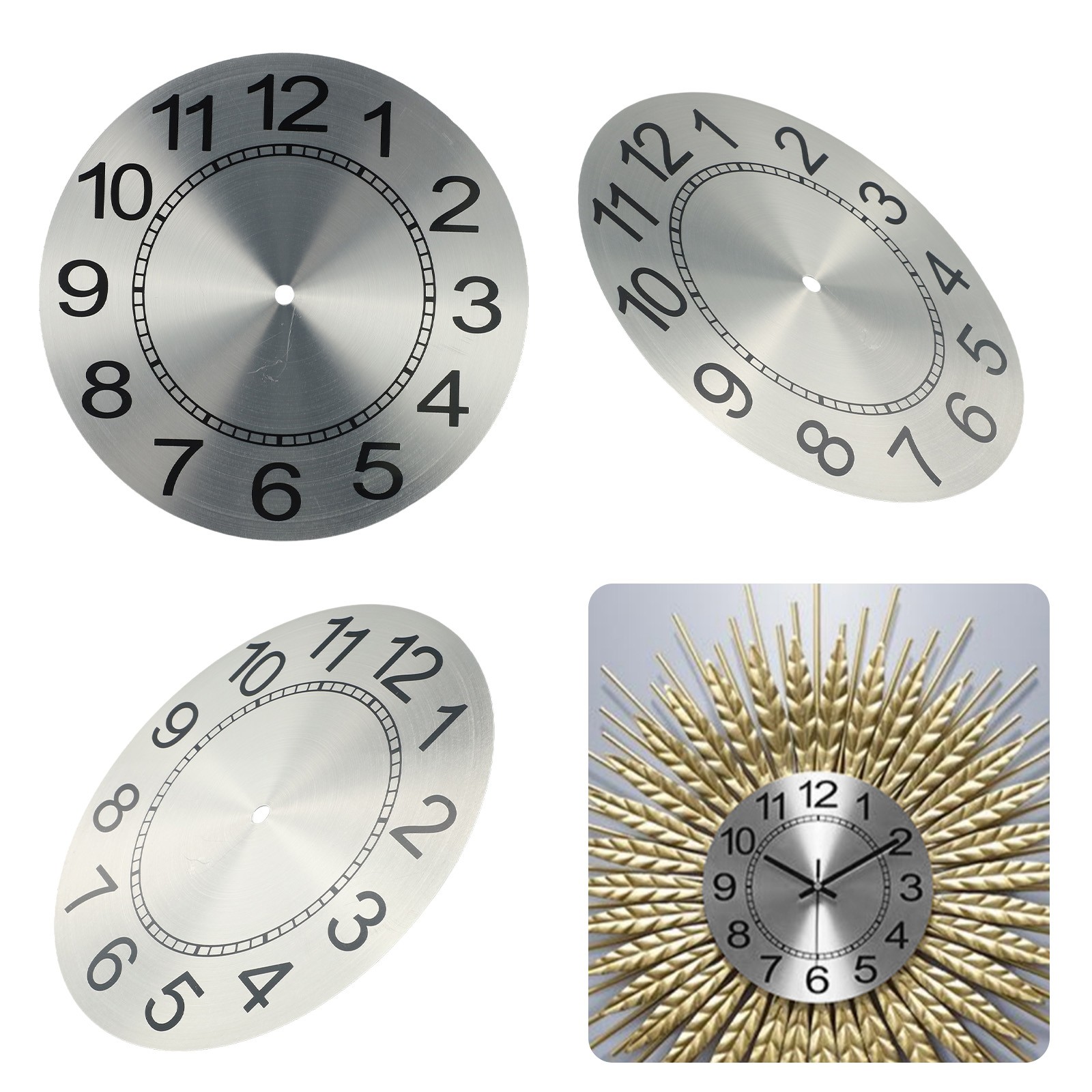 9.5 Inch Clock Face Aluminum Plate Clear Numerals Durability Fading Resistant - Picture 15 of 24