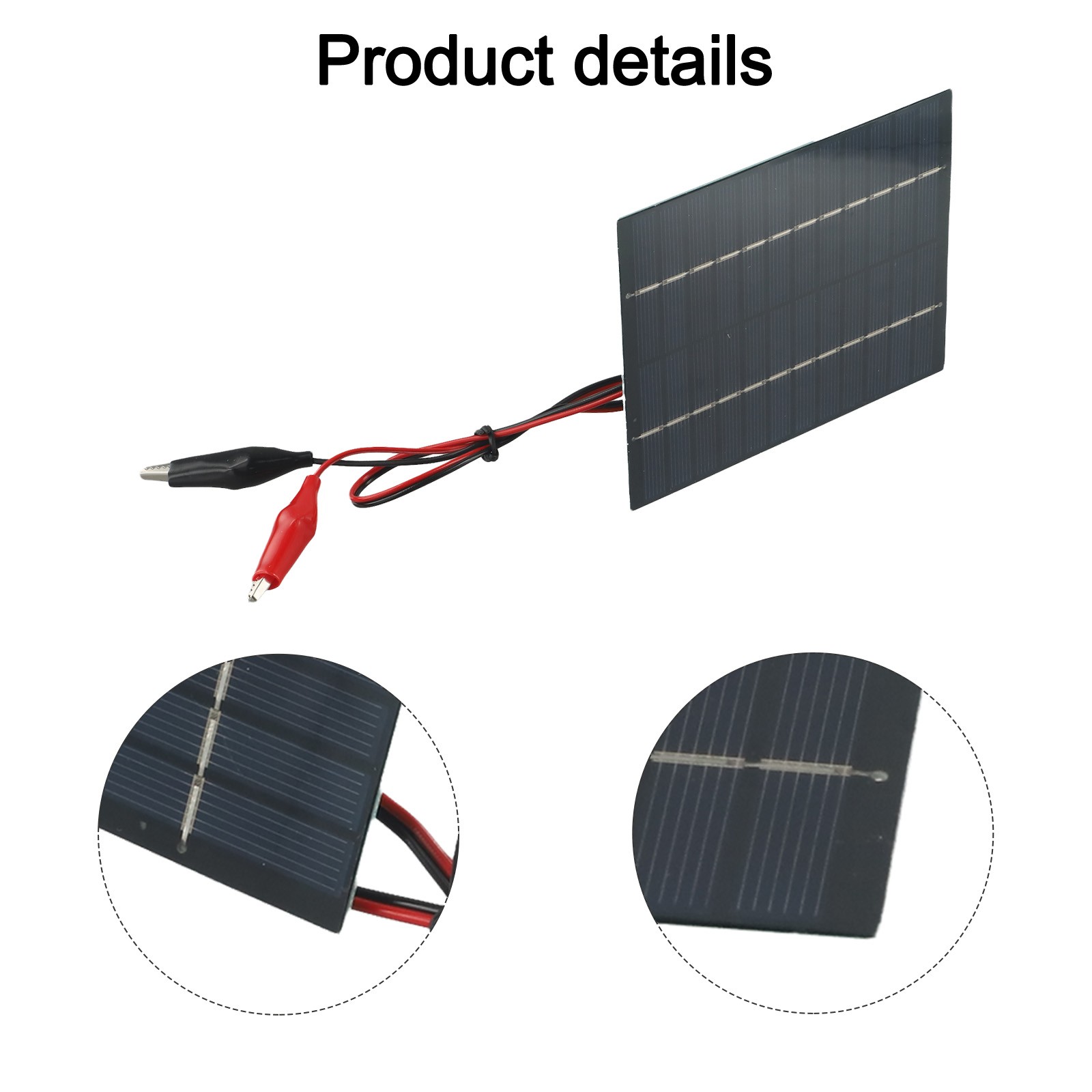 10W 12V Polykristallines Solarpanel – 110x136 Mm, Clip-Befestigung – Für Batterieladung, Gartenlampen, Ventilatoren & Pumpen