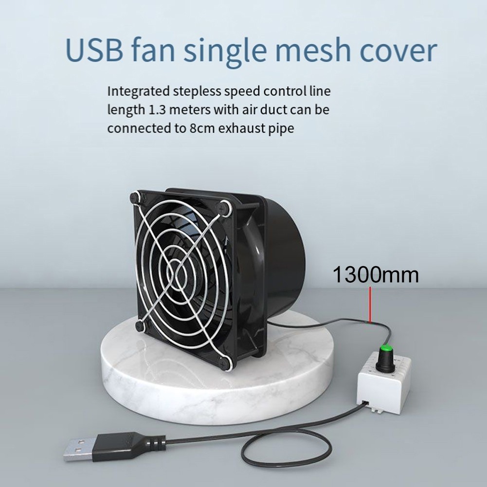 User Friendly USB Ventilation Fan Adjustable Speeds Perfect for Kitchens
