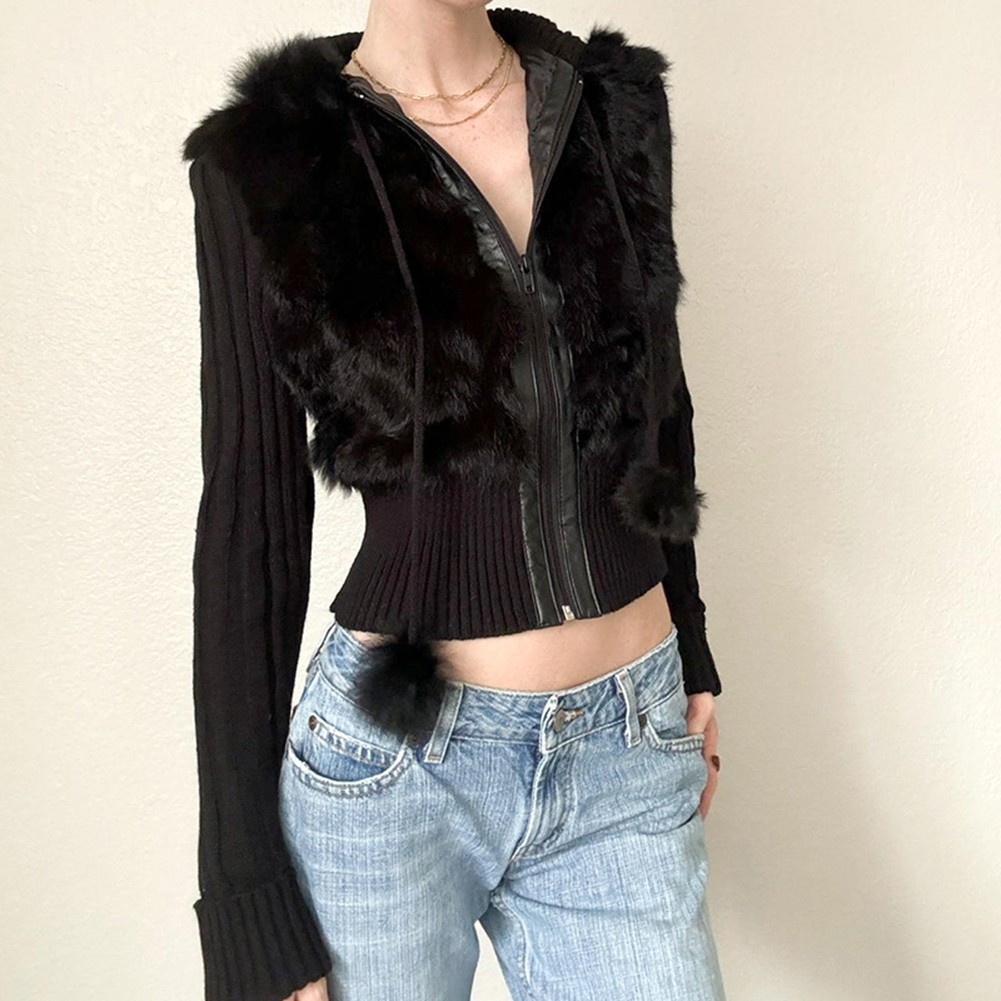 Women's Hooded Cardigan Featuring Long Sleeves for Fashionable Daily Looks - Picture 15 of 24