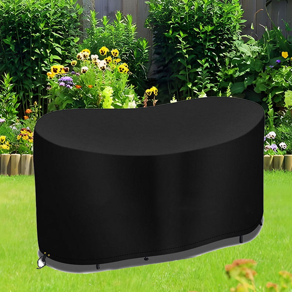 Waterproof 210D Black Oval Table Cover for Outdoor Use and Maintenance - Picture 20 of 28