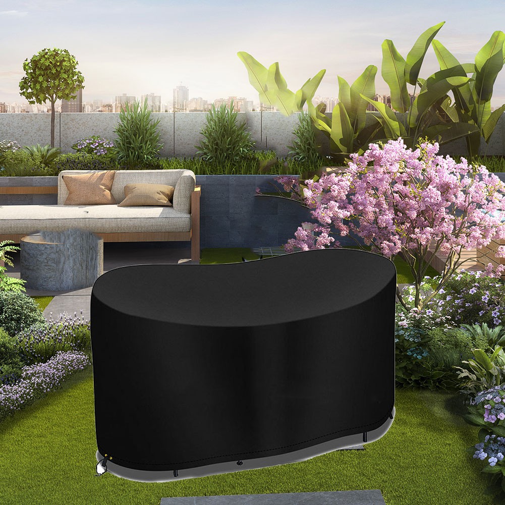 Waterproof 210D Black Oval Table Cover for Outdoor Use and Maintenance - Picture 19 of 28