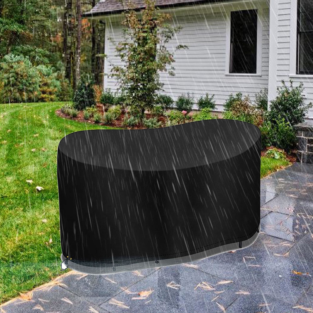 Waterproof 210D Black Oval Table Cover for Outdoor Use and Maintenance - Picture 16 of 28