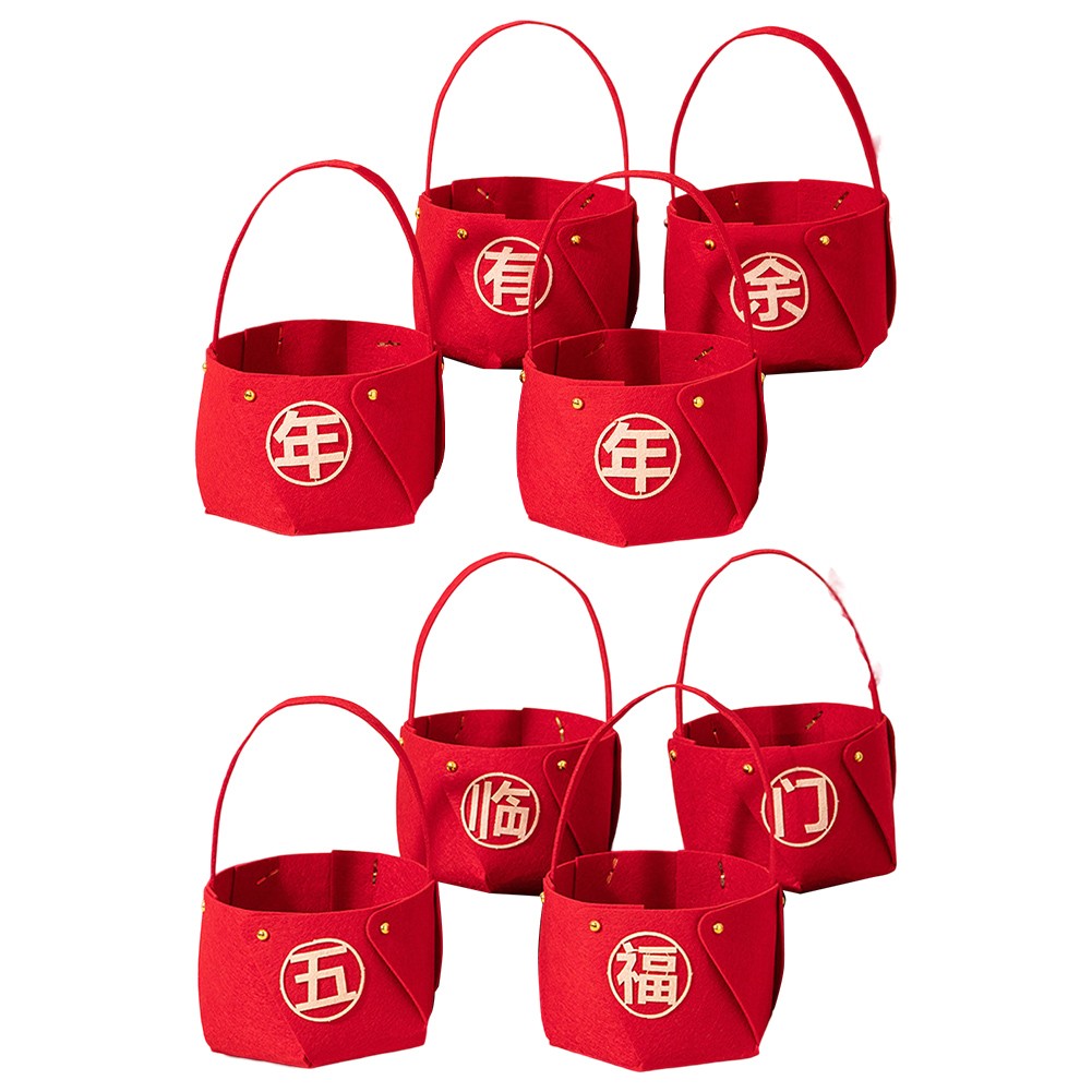 Woven Fabric Hand Baskets Great for Nuts Fruits and Other Snacks 4 Pack