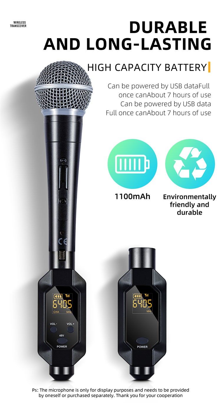 Für dynamisches Mikrofon zu XLR kabelloses System mit außergewöhnlicher Audio - Bild 21 von 25