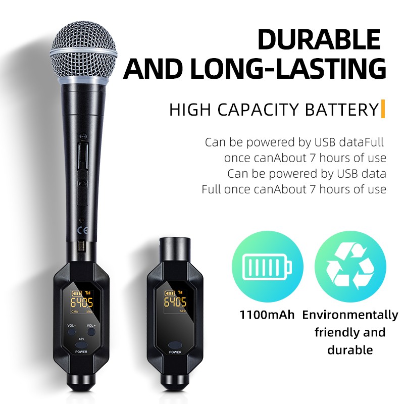 Für dynamisches Mikrofon XLR kabelloses System mit 24 Bit Audioauflösung - Bild 17 von 25