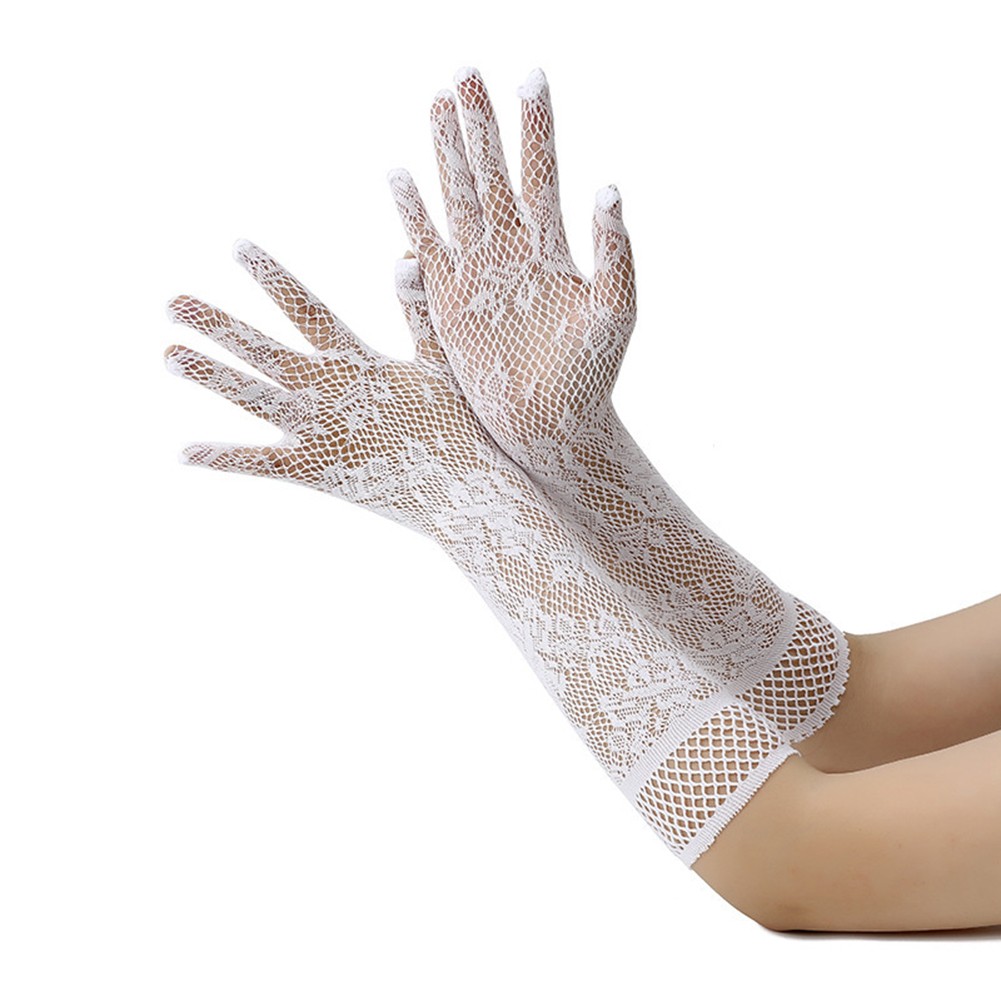 Elegant Fishnet Lace Gloves with Comfortable Fit for Special Occasions - Picture 18 of 23