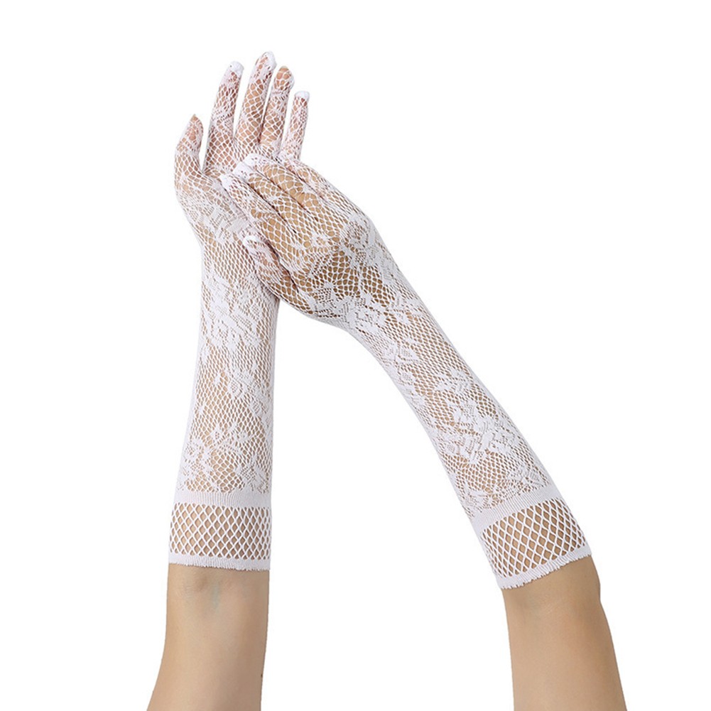 Elegant Fishnet Lace Gloves with Comfortable Fit for Special Occasions - Picture 19 of 23
