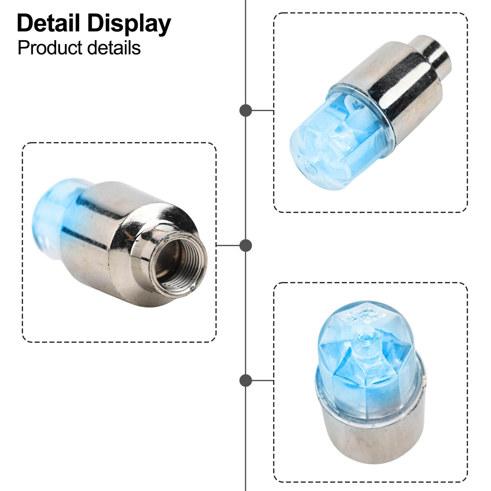 Neon Wheel Tire Valve Lights 4Pcs for Car Motorcycle Bike Easy Install - Picture 30 of 54