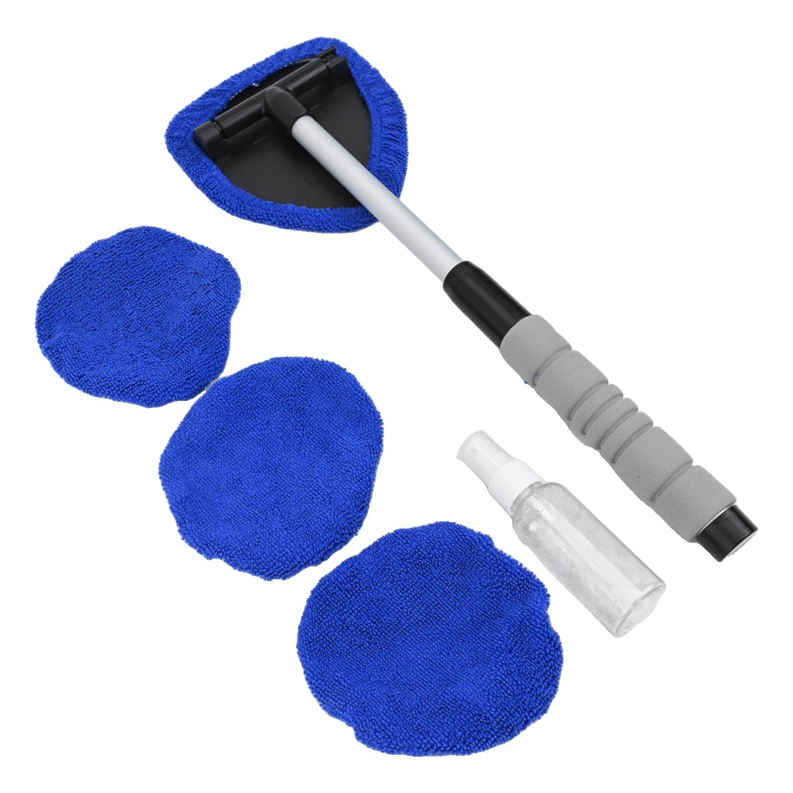 Windshield Cleaning Tool for Cars with Retractable Handle and Spray Bottle