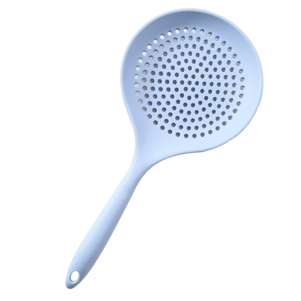 Heat Resistant Silicone Skimmer Spoon with Non Slip Grip for Kitchen Use