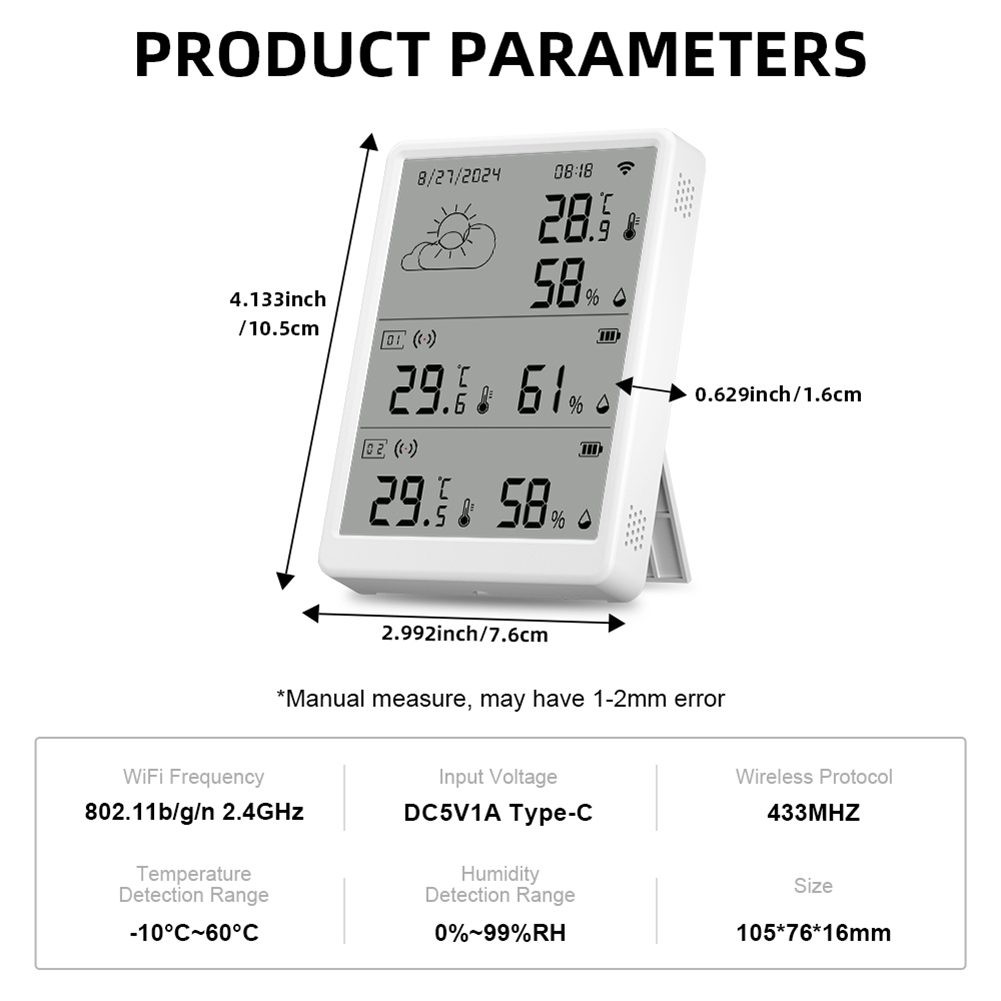 Wireless Hygrometer with App Control for Temperature and Humidity Tracking - Picture 16 of 27