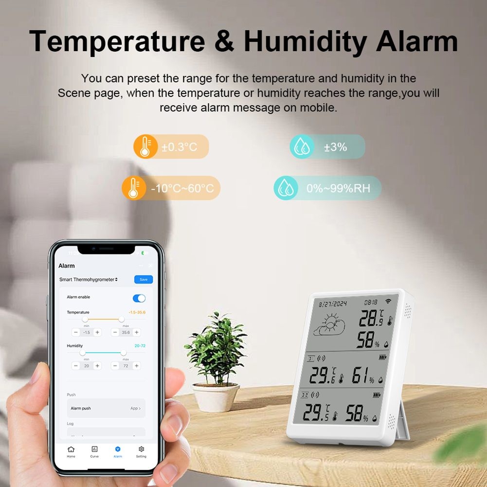 Wireless Hygrometer with App Control for Temperature and Humidity Tracking - Picture 21 of 27