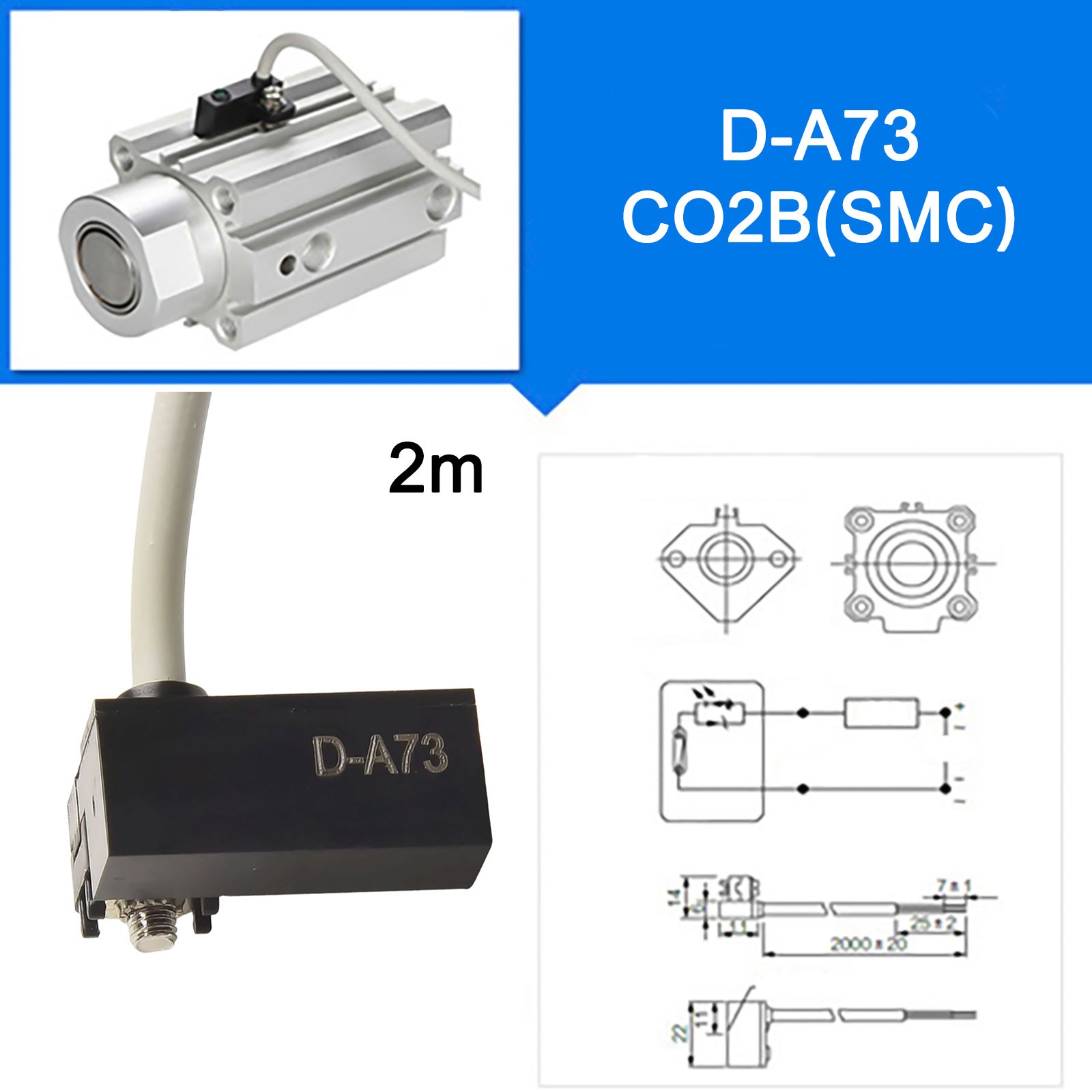 Sensitive Reed Switch Sensor for Pneumatic Cylinder CS1S G U CS1MS25 DM9N - Picture 56 of 85