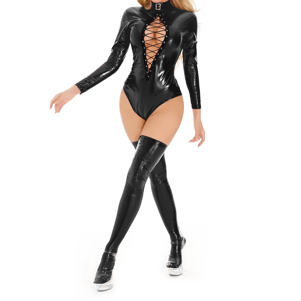 Daring Womens Long Sleeve Lingerie in Glossy Finish Perfect for Nights Out - Bild 17 von 44