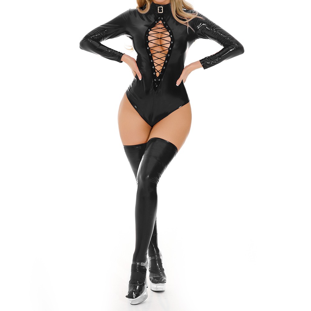 Daring Womens Long Sleeve Lingerie in Glossy Finish Perfect for Nights Out - Bild 14 von 44