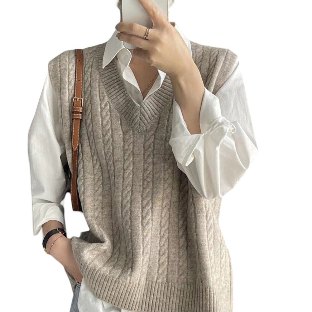 Cable Knit Women's Loose Fitting Vest Perfect For Layering This Season - Picture 26 of 33