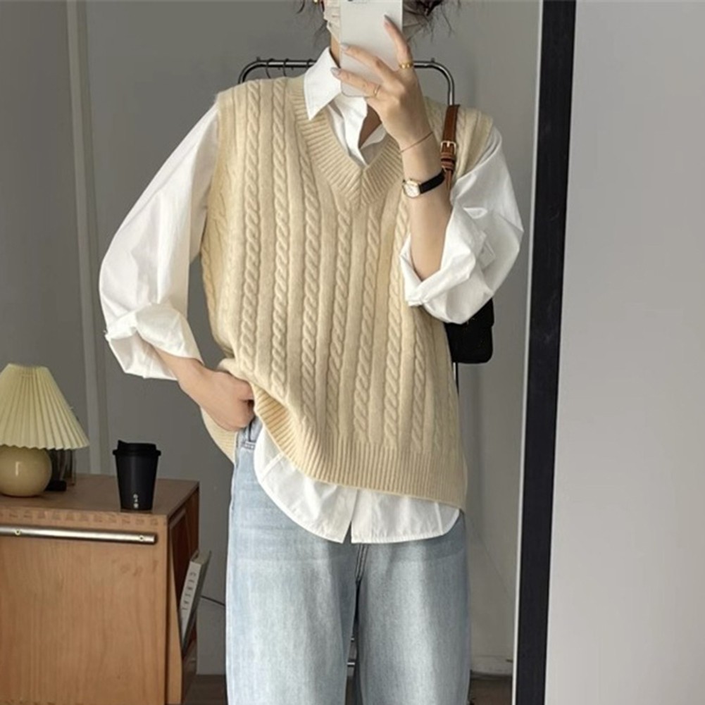 Cable Knit Women's Loose Fitting Vest Perfect For Layering This Season - Picture 27 of 33