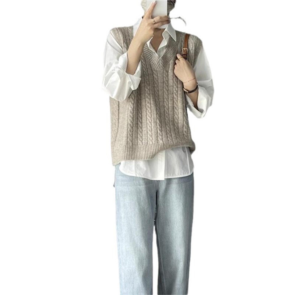 Cable Knit Women's Loose Fitting Vest Perfect For Layering This Season - Picture 23 of 33