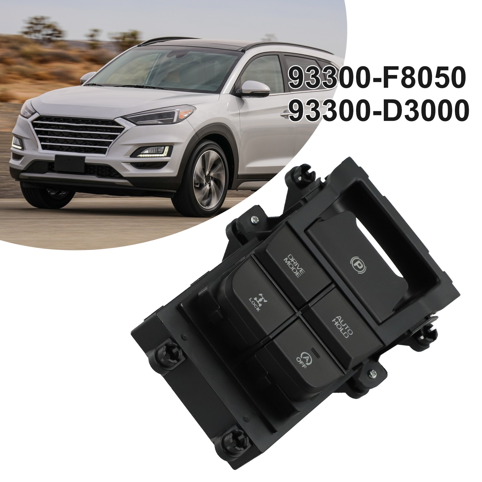 Car Console Handbrake Switch For Hyundai Tucson Plastic Black Easy Installation
