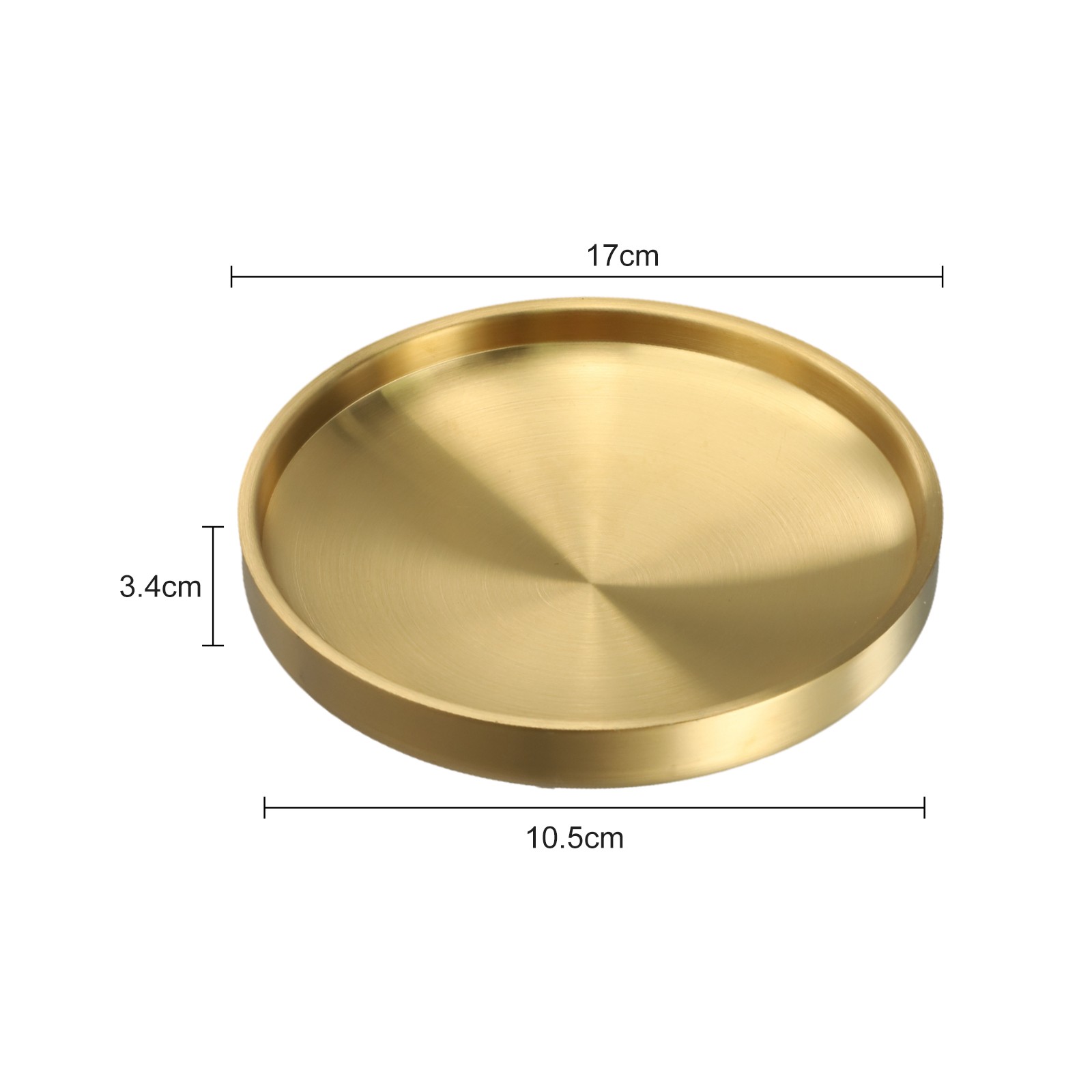 Assiette de officiel service ronde dor��e brillante avec stabilit�� accrue pendant l'util