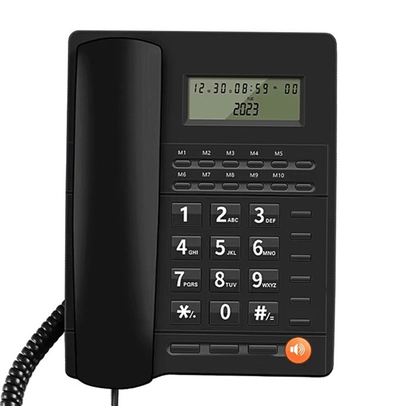 Corded Telephone with Caller ID Functionality and Adjustable Volume Options