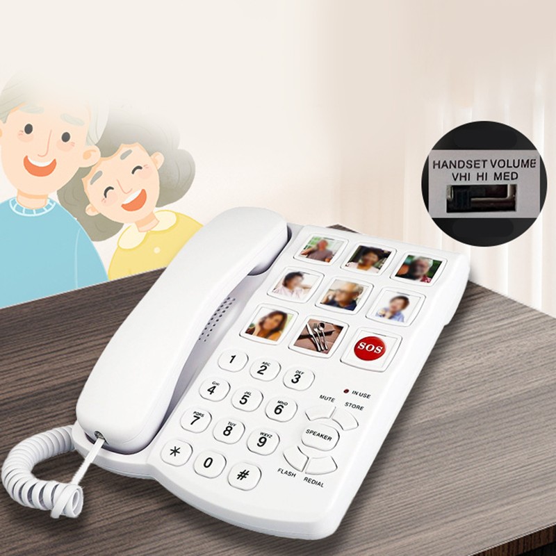 For Seniors Big Button Telephone Compact Size Ideal for Any Room Setup - Zdjęcie 9 z 11