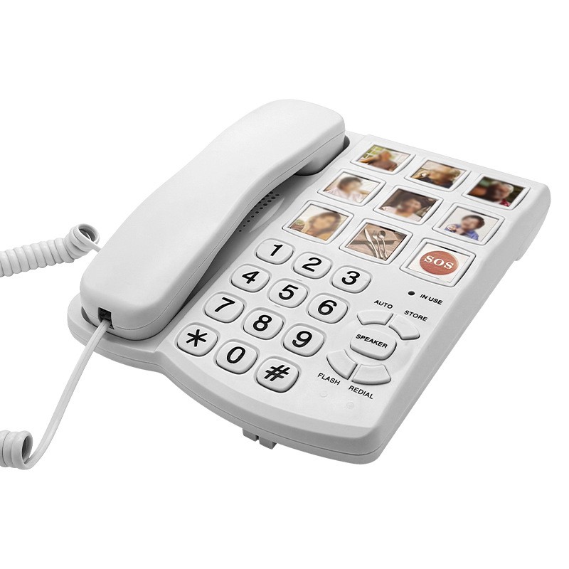 For Seniors Big Button Telephone Compact Size Ideal for Any Room Setup - Zdjęcie 6 z 11