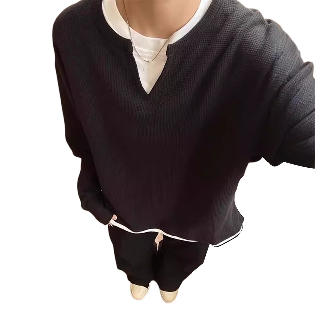 Mens Fashion Forward Casual Waffle Two Piece Set Ideal for Daily Adventures - Picture 15 of 32