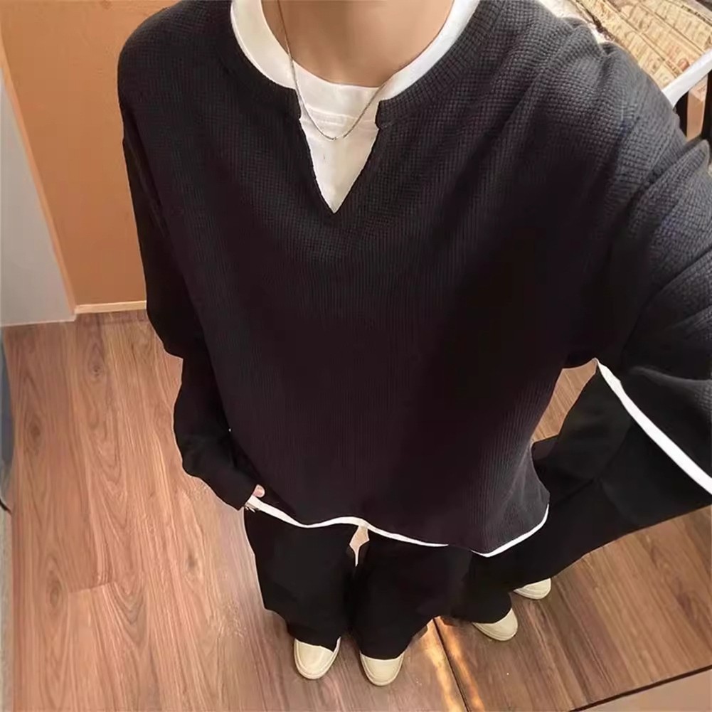 Mens Fashion Forward Casual Waffle Two Piece Set Ideal for Daily Adventures - Picture 13 of 32
