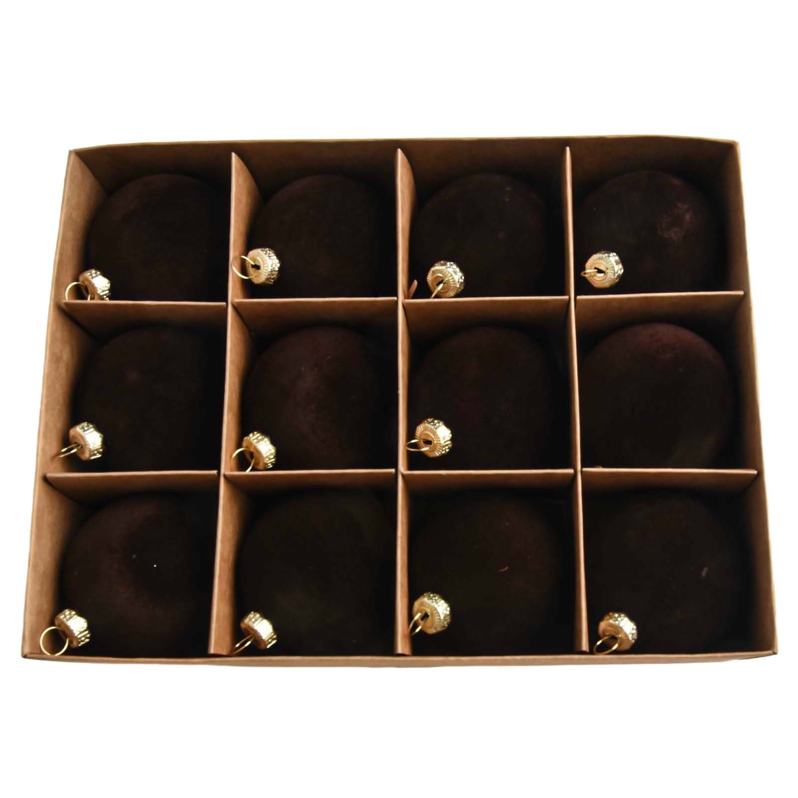 12 Velvet For Christmas Ornaments Balls for Tree Wall and Mantle Decorations - Picture 27 of 37