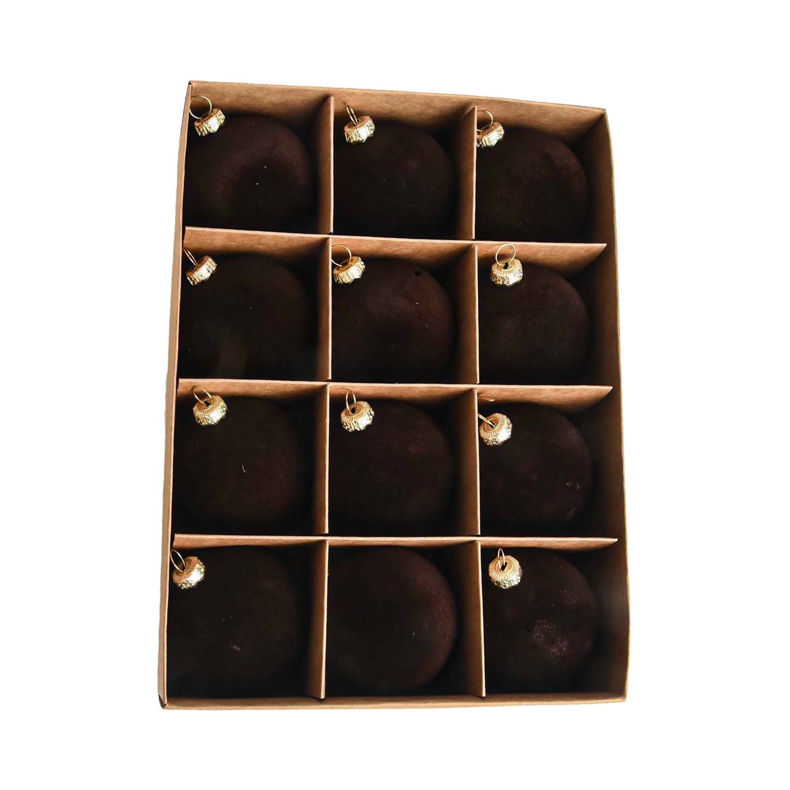 12 Velvet For Christmas Ornaments Balls for Tree Wall and Mantle Decorations - Picture 24 of 37