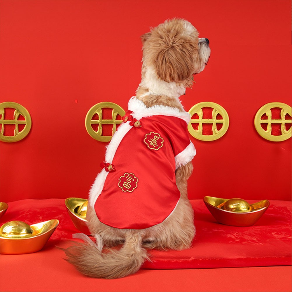 Dogs & Cats Cozy Red Tang Suit Suitable Attire for Holiday Events 2023 - Picture 10 of 32