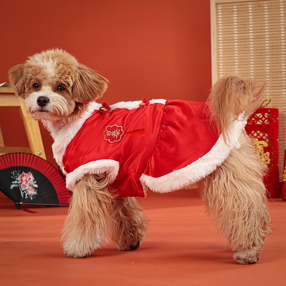 Dogs & Cats Cozy Red Tang Suit Suitable Attire for Holiday Events 2023 - Picture 16 of 32