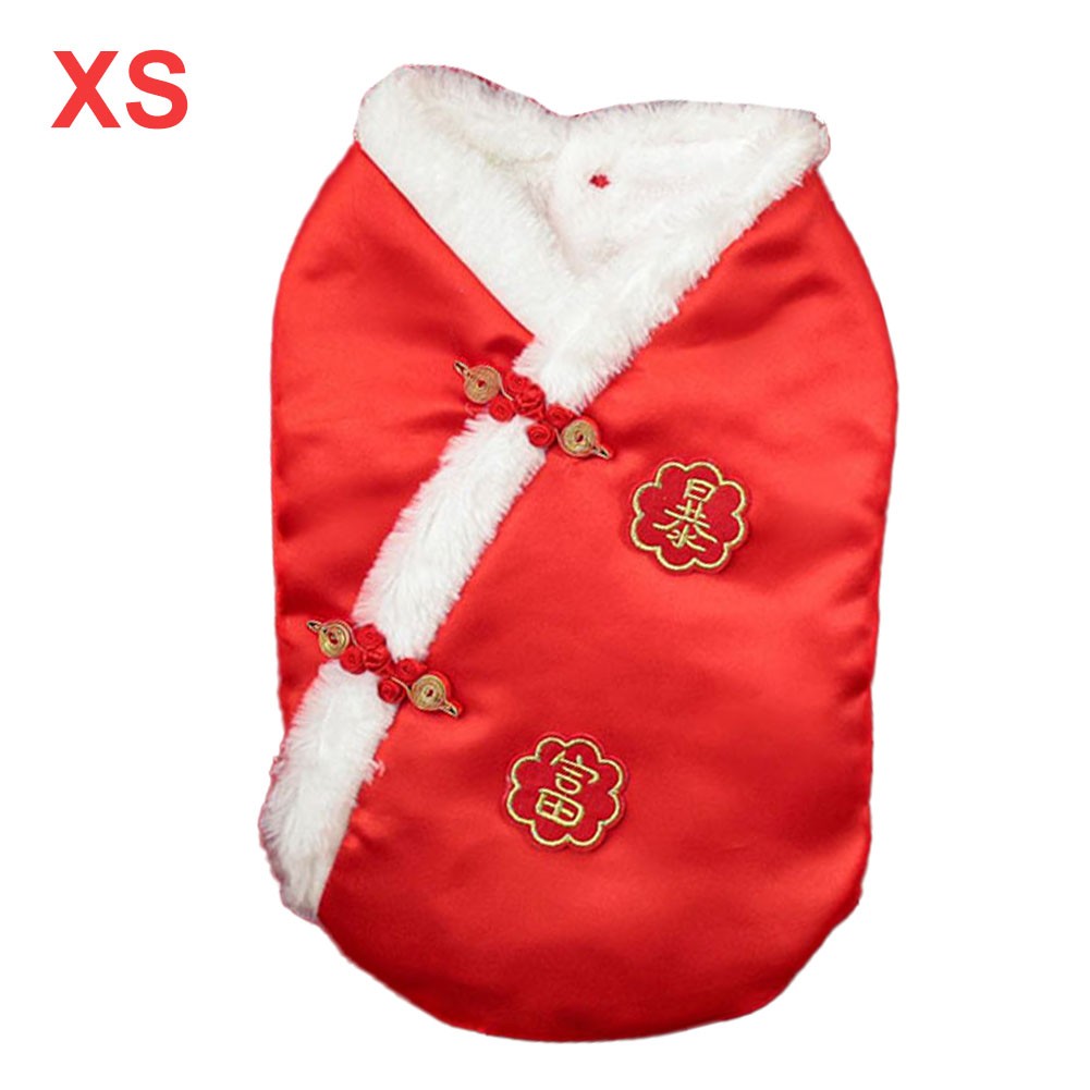 Red Dog Tang Suit Winter Coat for Small and Medium Pets Stylish