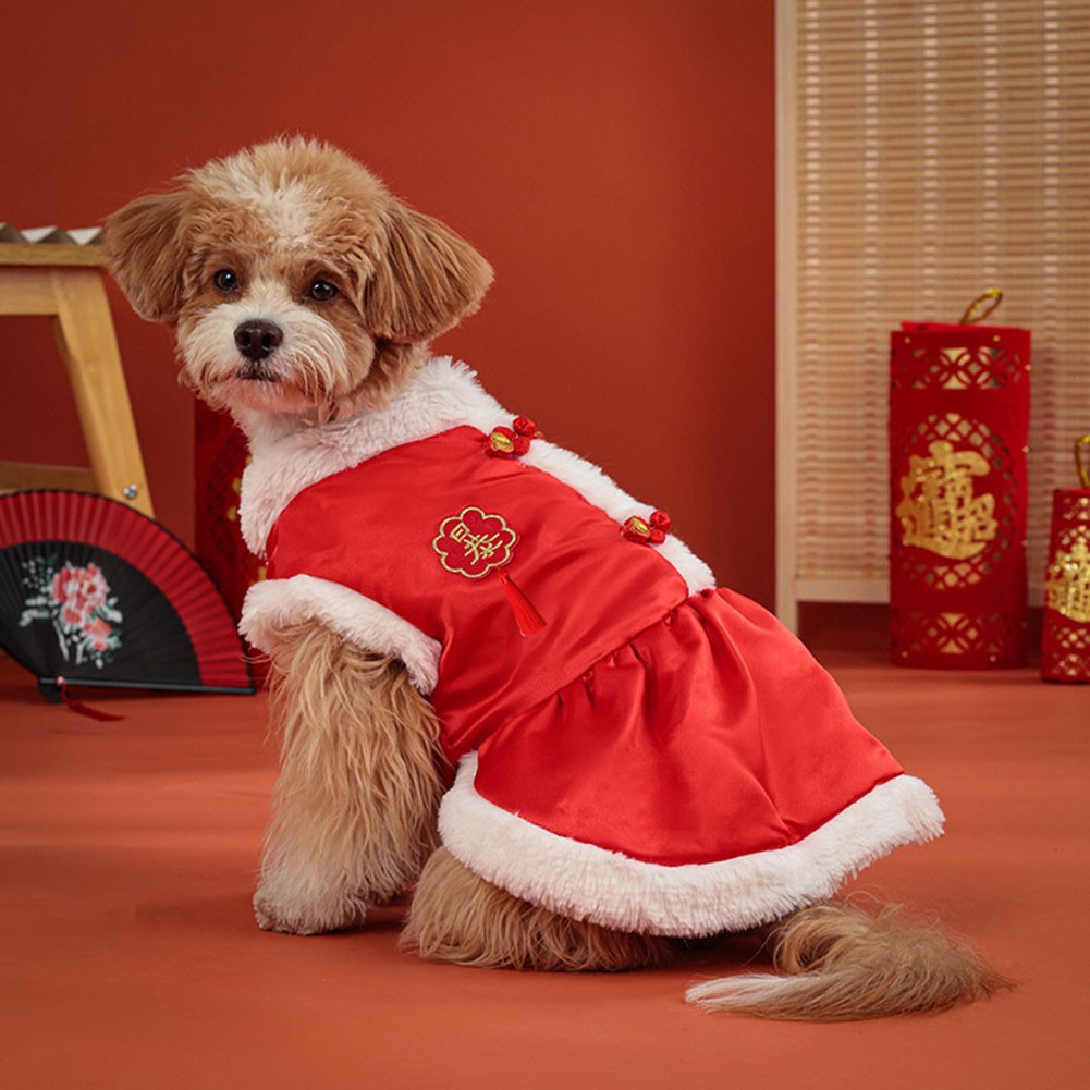 Dogs & Cats Cozy Red Tang Suit Suitable Attire for Holiday Events 2023 - Picture 13 of 32