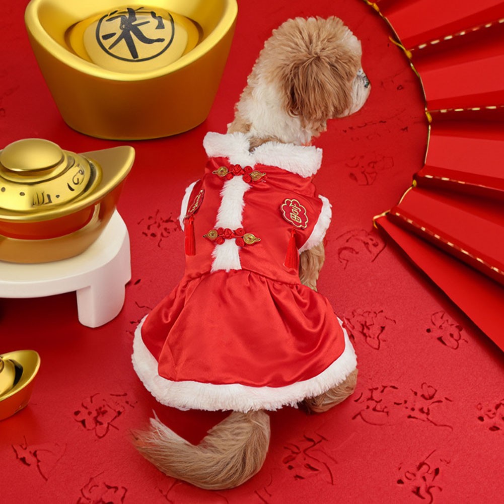 Dogs & Cats Cozy Red Tang Suit Suitable Attire for Holiday Events 2023 - Picture 15 of 32