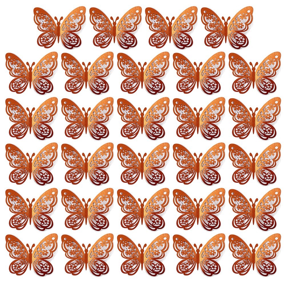 Variety of 24PCS Butterfly Wall Stickers for Creative Decoration Ideas