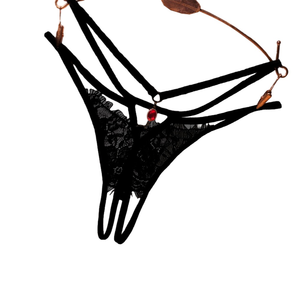Sexy Frauen Edelstein Tanga G String Höschen Lingerie T Rücken Dessous - Bild 7 von 8