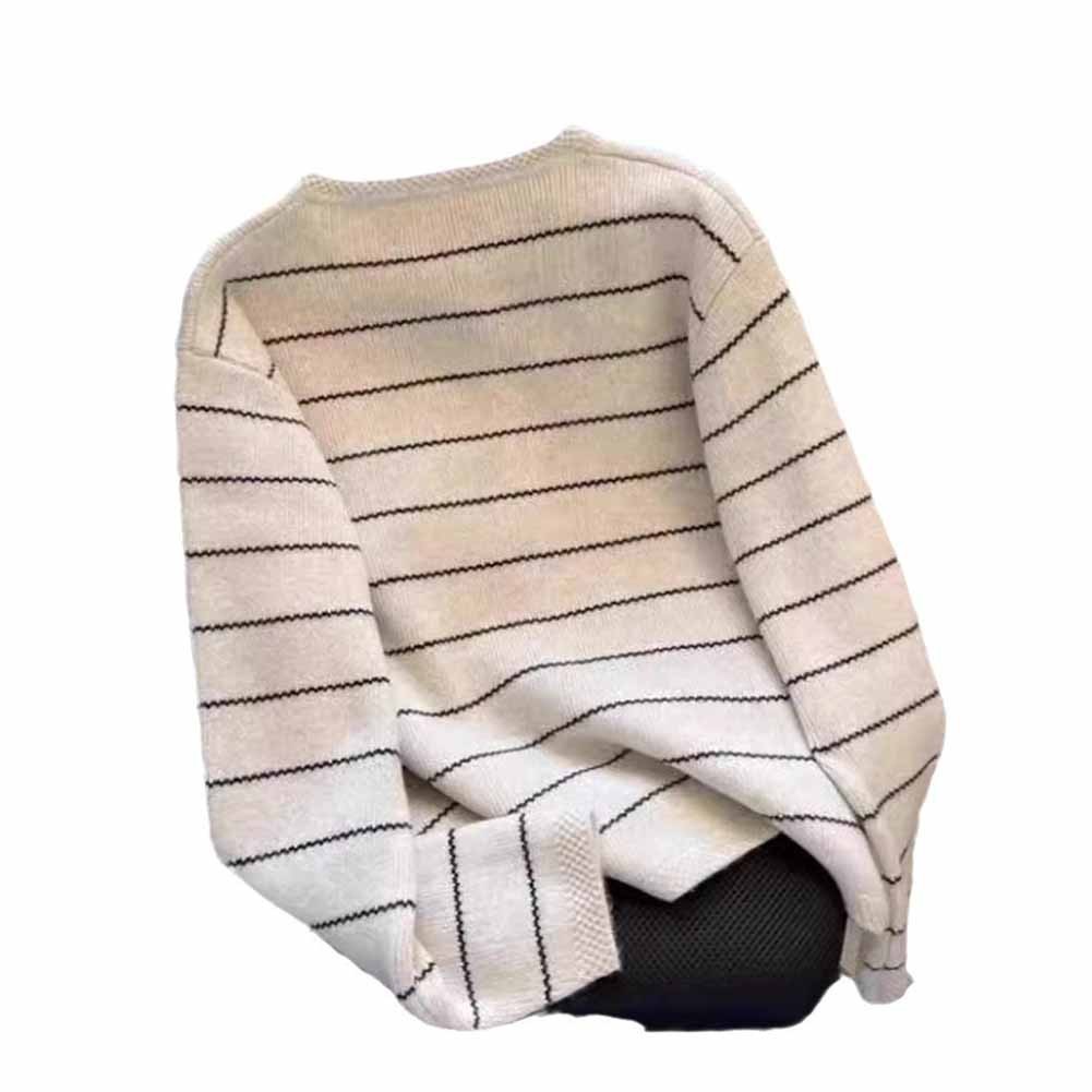 Breezy Women's Long Sleeve Knit Cardigan Featuring a Unique Stripe Look - Picture 15 of 18